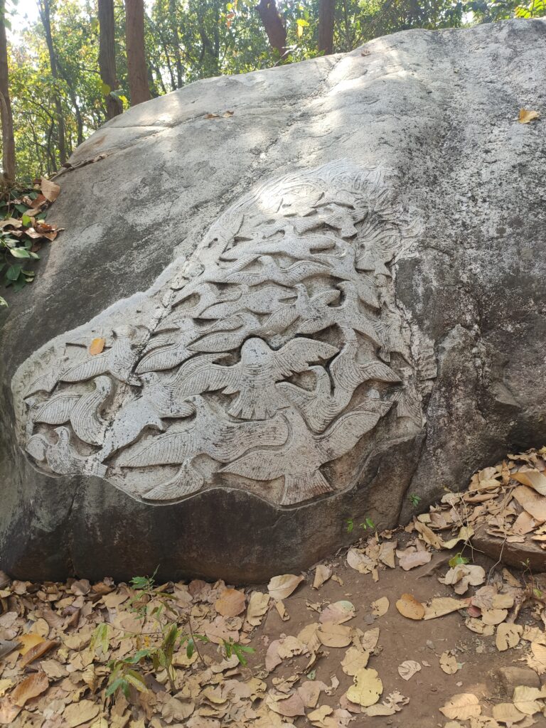 Pakhi Pahar - There Are A Lot Of Birds Carved In The Mountains