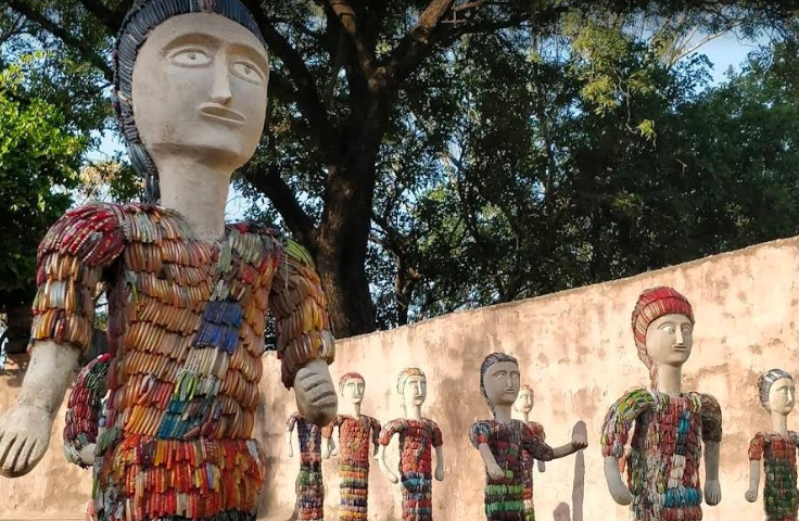 History of Nek Chand's Rock Garden Near Sukhna Lake in Chandigarh India